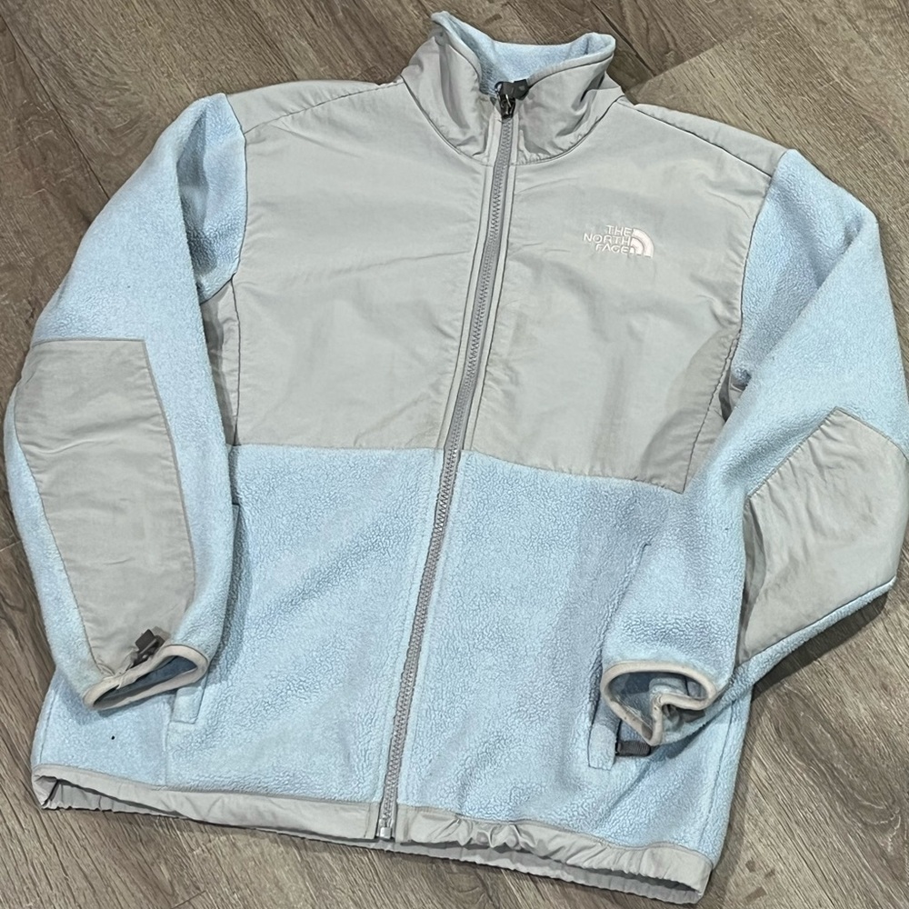 Women’s Large The North Face Teal Turquoise Fleece Fall Winter Full Zip Coat